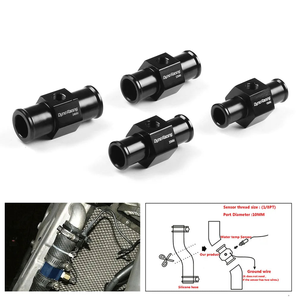 Water Temp Joint Pipe Sensor 40mm 38mm 36mm 34mm 32mm 30mm 28mm Hose Adapter