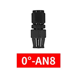 PTFE AN6/8/10 Swivel Hose Ends 0/45/90/120°Anodized Aluminum Reusable Fittings with FKM Seals for Oil Fuel Lines Red/Black
