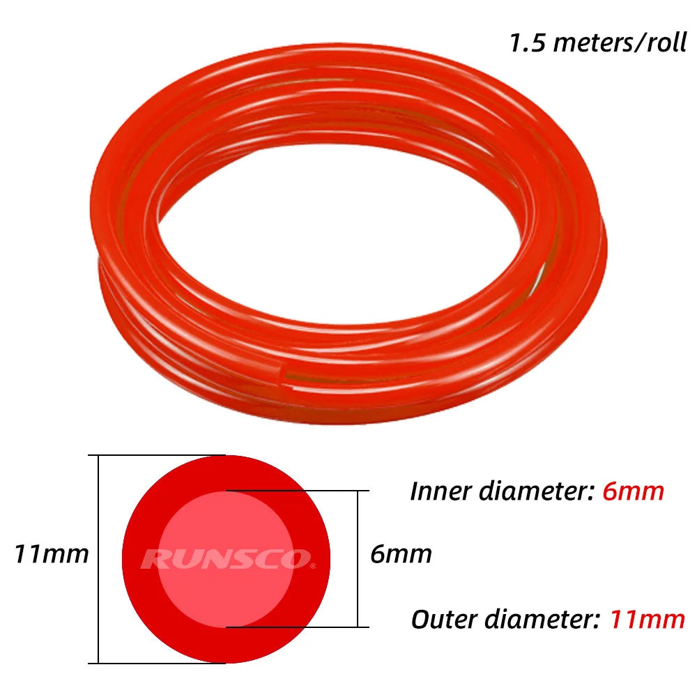 Blue/Red/Black Inner Diameter 3mm, 4mm, 5mm, 6mm, 8mm Car Vacuum Silicone Hose Auto Racing Intercooler Line Pipe Tube 1.5 Meter