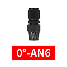 PTFE AN6/8/10 Swivel Hose Ends 0/45/90/120°Anodized Aluminum Reusable Fittings with FKM Seals for Oil Fuel Lines Red/Black
