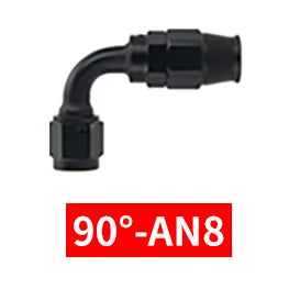 PTFE AN6/8/10 Swivel Hose Ends 0/45/90/120°Anodized Aluminum Reusable Fittings with FKM Seals for Oil Fuel Lines Red/Black