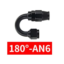 PTFE AN6/8/10 Swivel Hose Ends 0/45/90/120°Anodized Aluminum Reusable Fittings with FKM Seals for Oil Fuel Lines Red/Black