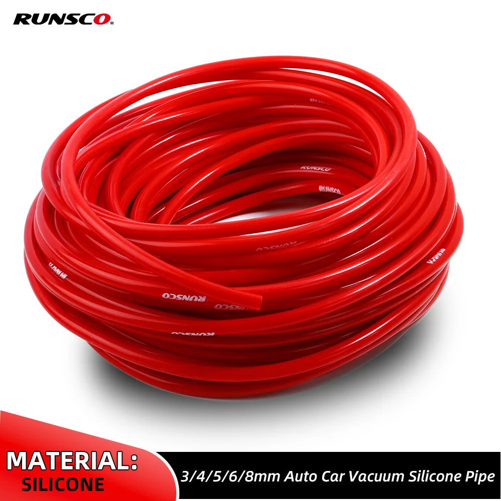 Blue/Red/Black Inner Diameter 3mm, 4mm, 5mm, 6mm, 8mm Car Vacuum Silicone Hose Auto Racing Intercooler Line Pipe Tube 1.5 Meter
