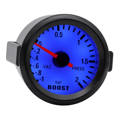 AD Universal 52mm Bar Blue Led Light Pressure Turbo Boost Gauge Meter With Sensor 、Holder 12V Boost sensor Car Accessories
