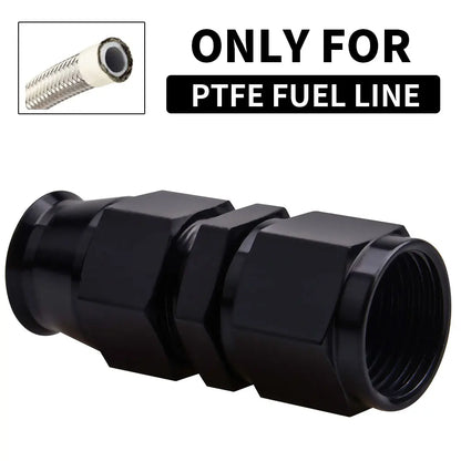 PTFE AN6/8/10 Swivel Hose Ends 0/45/90/120°Anodized Aluminum Reusable Fittings with FKM Seals for Oil Fuel Lines Red/Black