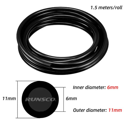 Blue/Red/Black Inner Diameter 3mm, 4mm, 5mm, 6mm, 8mm Car Vacuum Silicone Hose Auto Racing Intercooler Line Pipe Tube 1.5 Meter
