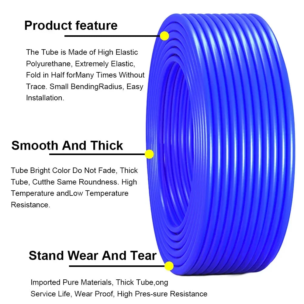 Blue/Red/Black Inner Diameter 3mm, 4mm, 5mm, 6mm, 8mm Car Vacuum Silicone Hose Auto Racing Intercooler Line Pipe Tube 1.5 Meter