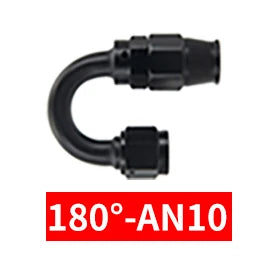 PTFE AN6/8/10 Swivel Hose Ends 0/45/90/120°Anodized Aluminum Reusable Fittings with FKM Seals for Oil Fuel Lines Red/Black