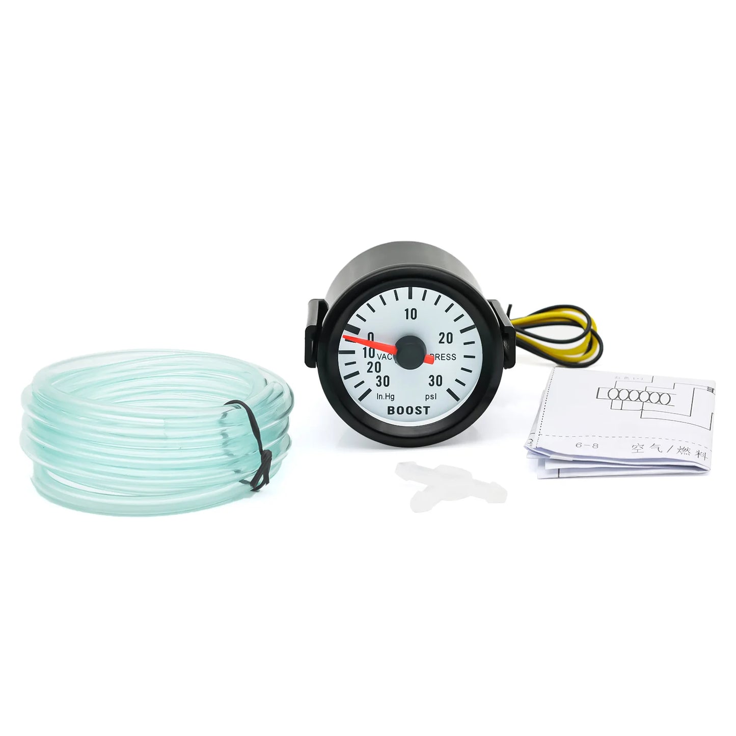 AD Universal 52mm Bar Blue Led Light Pressure Turbo Boost Gauge Meter With Sensor 、Holder 12V Boost sensor Car Accessories