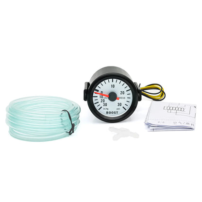 AD Universal 52mm Bar Blue Led Light Pressure Turbo Boost Gauge Meter With Sensor 、Holder 12V Boost sensor Car Accessories